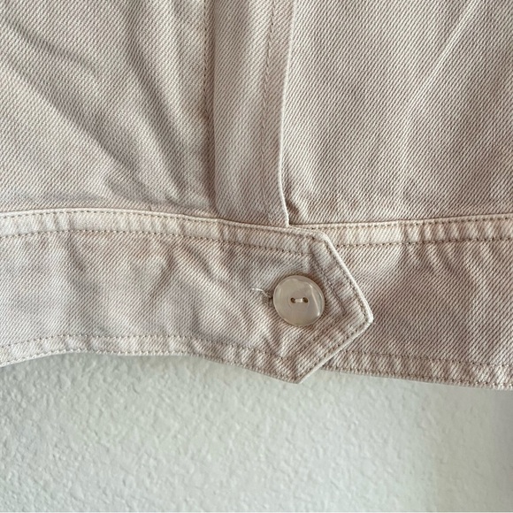 YFB Young Fabulous & Broke Beige Flap pocket Crop jacket, tencell blend, L NWOT - Picture 8 of 14